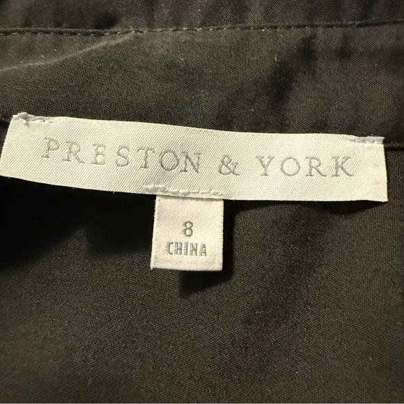 Preston & York | Black Balloon Sleeve Blouse | Sz 8 - Picture 6 of 8